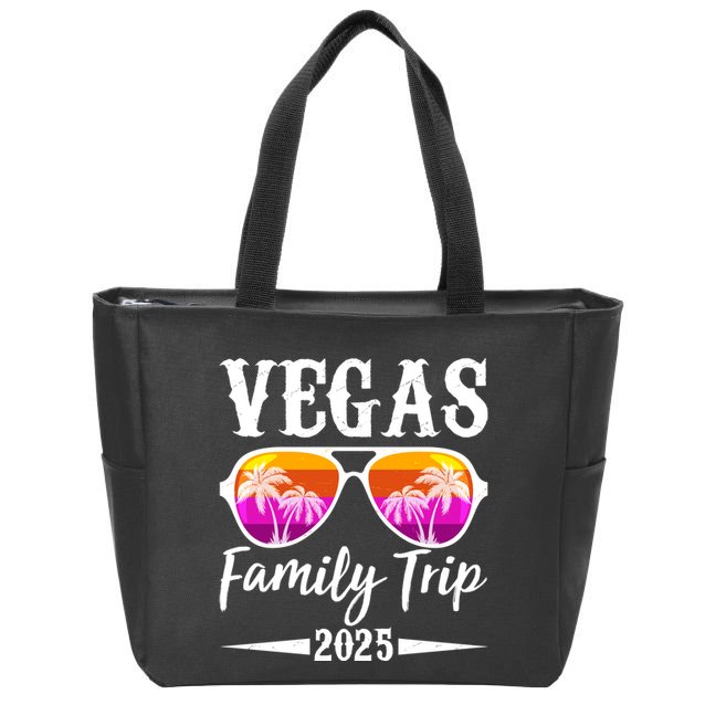 Retro Vegas Family Trip 2025 Zip Tote Bag