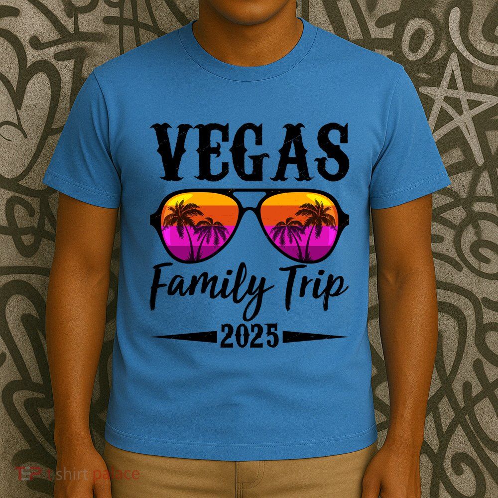 Retro Vegas Family Trip 2025 T-Shirt