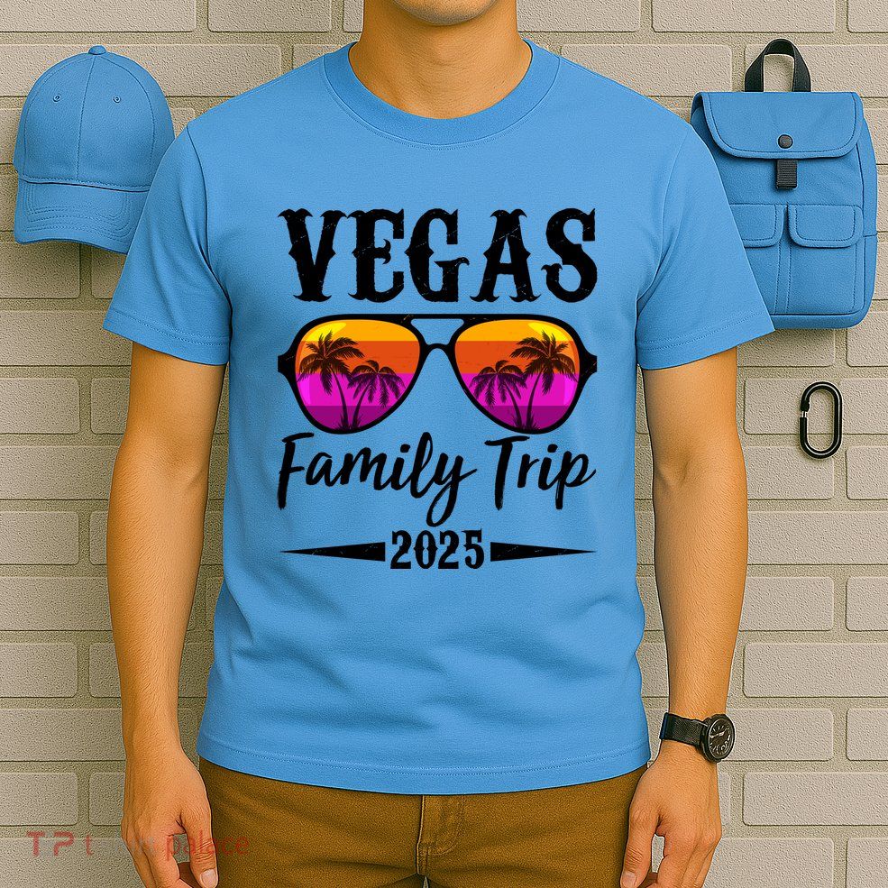 Retro Vegas Family Trip 2025 T-Shirt