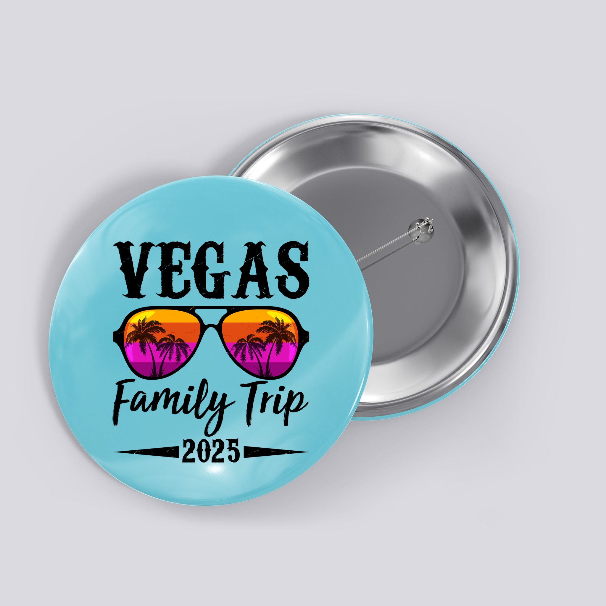 Retro Vegas Family Trip 2025 Button