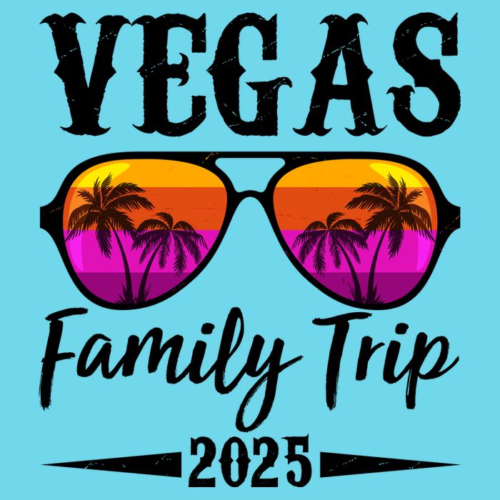 Retro Vegas Family Trip 2025 Magnet