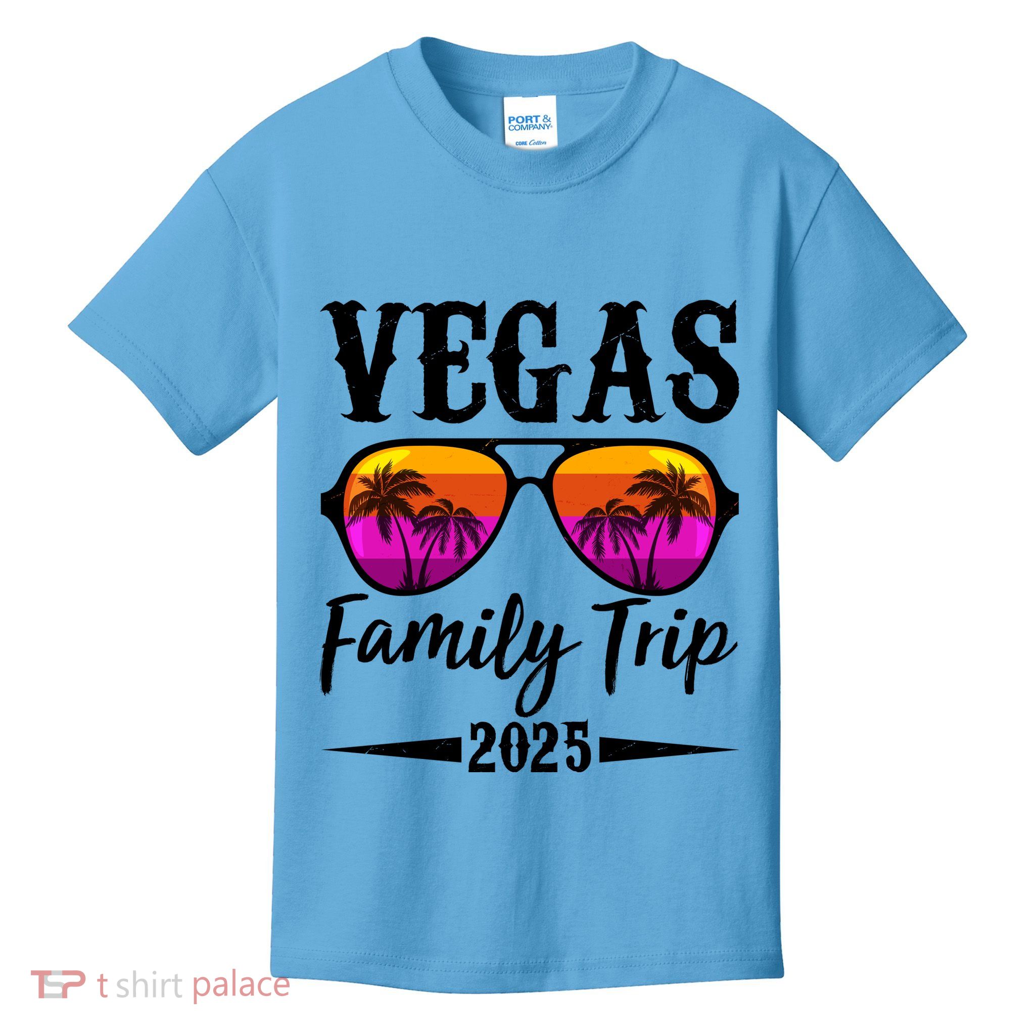 Retro Vegas Family Trip 2025 Kids T-Shirt