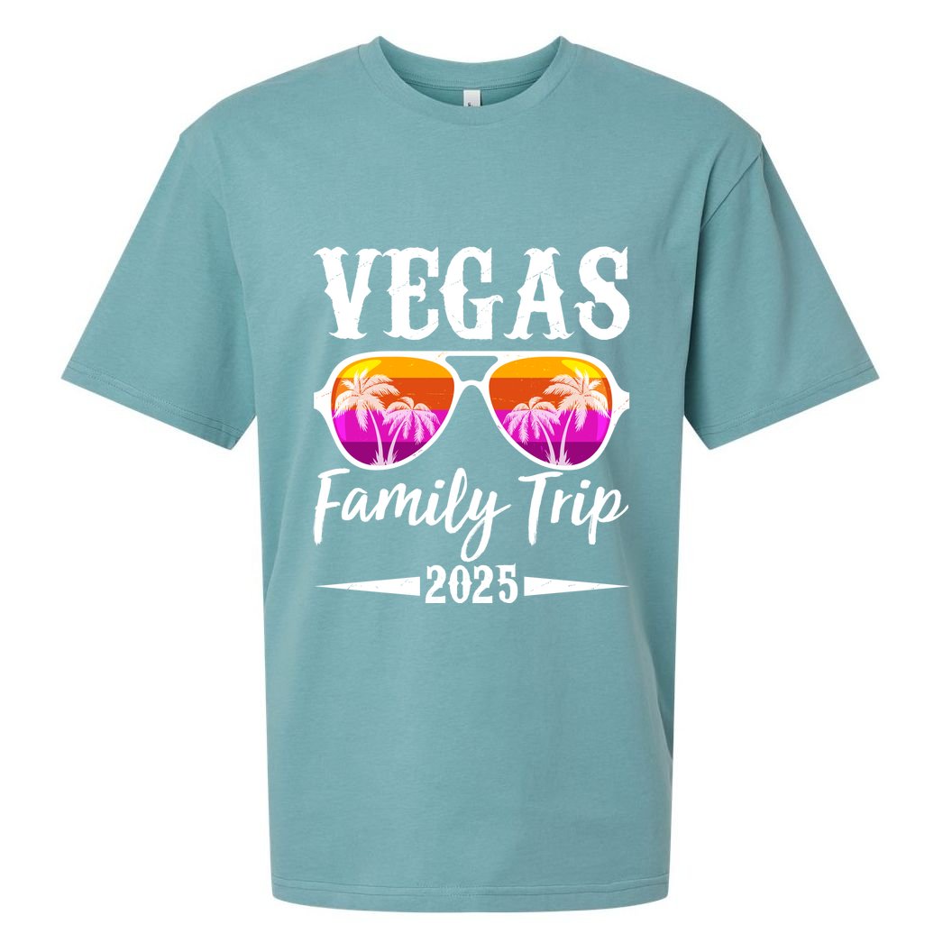 Retro Vegas Family Trip 2025 Sueded Cloud Jersey T-Shirt
