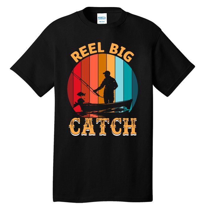 Retro Vintage Fishing Graphic Tall T-Shirt