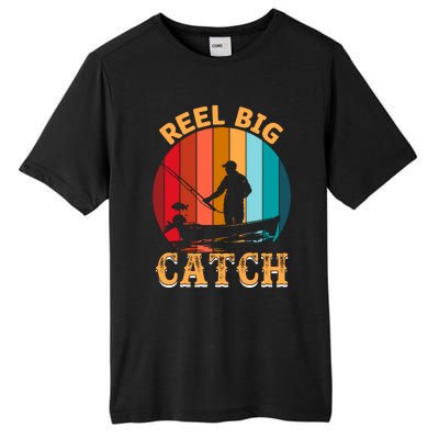 Retro Vintage Fishing Graphic Tall Fusion ChromaSoft Performance T-Shirt