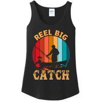 Retro Vintage Fishing Graphic Ladies Essential Tank