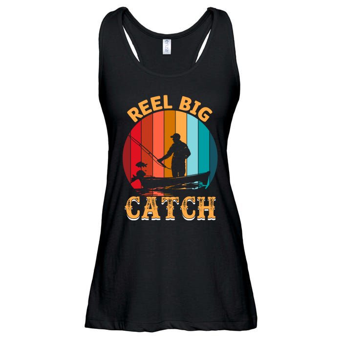 Retro Vintage Fishing Graphic Ladies Essential Flowy Tank