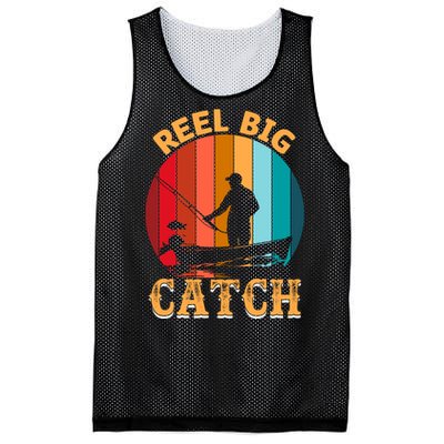 Retro Vintage Fishing Graphic Mesh Reversible Basketball Jersey Tank