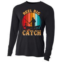 Retro Vintage Fishing Graphic Cooling Performance Long Sleeve Crew