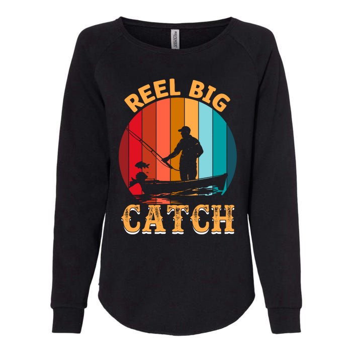 Retro Vintage Fishing Graphic Womens California Wash Sweatshirt