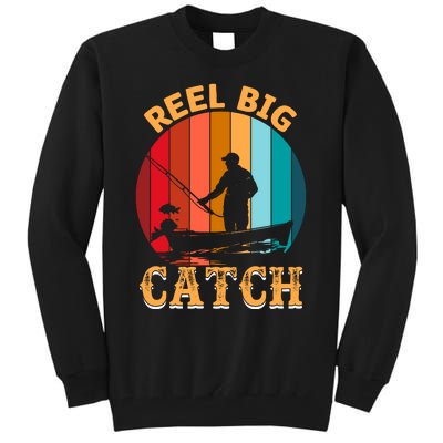 Retro Vintage Fishing Graphic Tall Sweatshirt