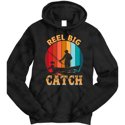 Retro Vintage Fishing Graphic Tie Dye Hoodie