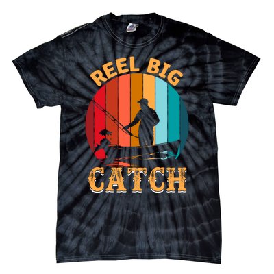 Retro Vintage Fishing Graphic Tie-Dye T-Shirt