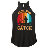 Retro Vintage Fishing Graphic Women's Perfect Tri Rocker Tank