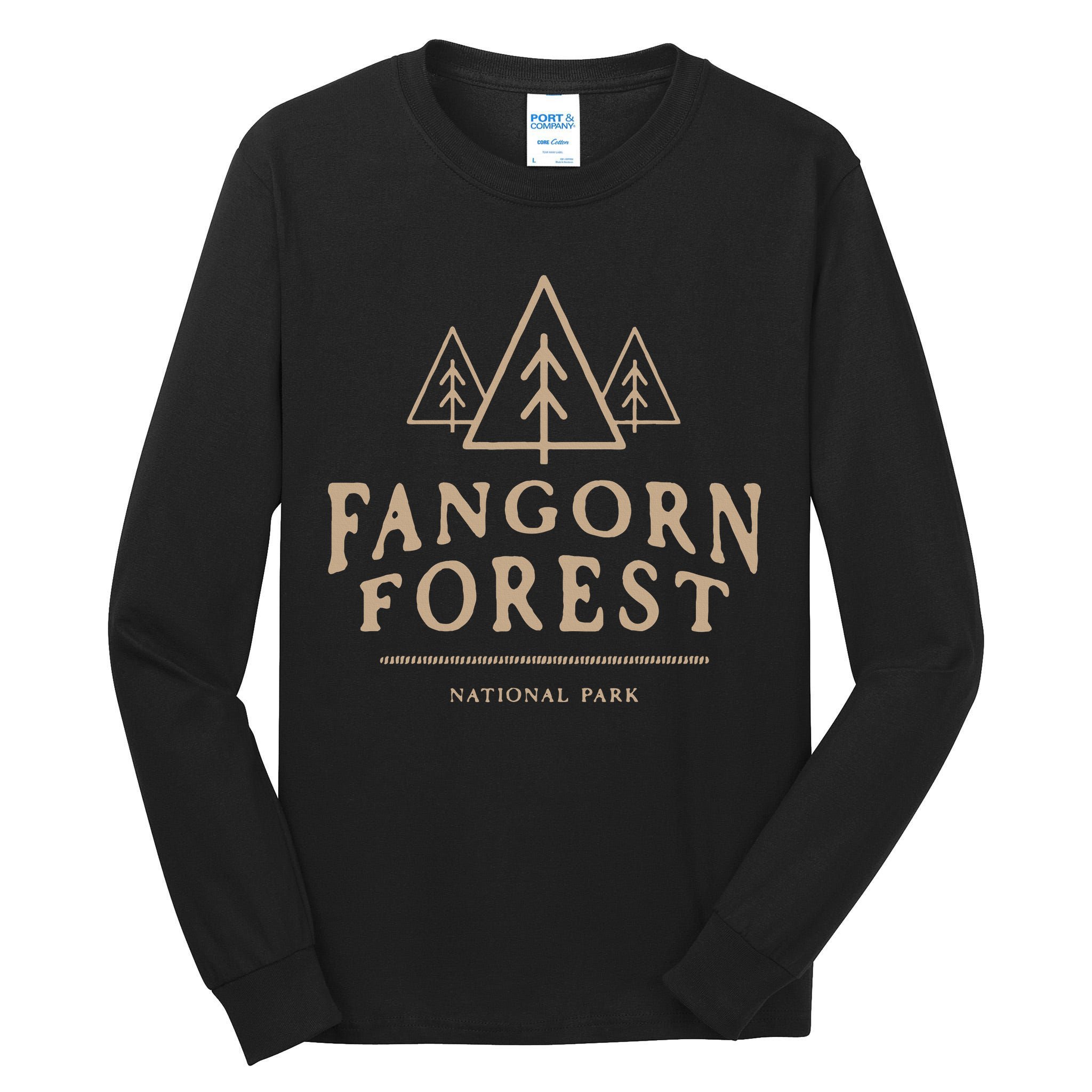 Retro Vintage Fangorn Forest National Park Bookworms Tall Long Sleeve T-Shirt