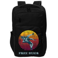 Retro Vintage Faded Cracked 70 80s Style Free Hugs Wrestling Impact Tech Backpack