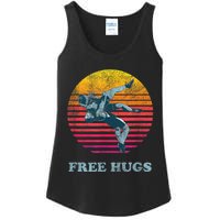 Retro Vintage Faded Cracked 70 80s Style Free Hugs Wrestling Ladies Essential Tank