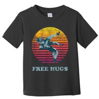 Retro Vintage Faded Cracked 70 80s Style Free Hugs Wrestling Toddler T-Shirt