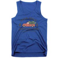 Retro Vintage Farm Fresh Christmas Trees Red Truck Gift Tank Top