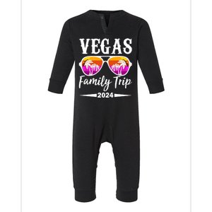 Retro Vegas Family Trip 2024 Infant Fleece One Piece