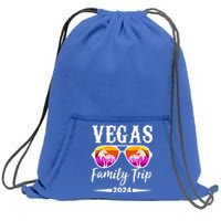 Retro Vegas Family Trip 2024 Sweatshirt Cinch Pack Bag