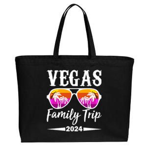 Retro Vegas Family Trip 2024 Cotton Canvas Jumbo Tote