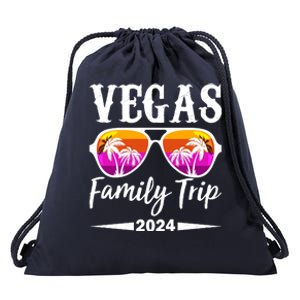 Retro Vegas Family Trip 2024 Drawstring Bag