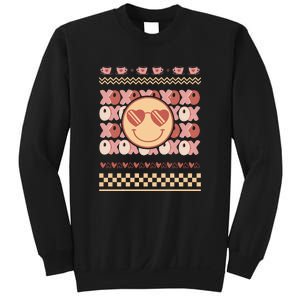 Retro Valentine Funny XOXO Smile Face Ugly Sweater Gift For Valentine Day Sweatshirt