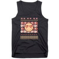 Retro Valentine Funny XOXO Smile Face Ugly Sweater Gift For Valentine Day Tank Top