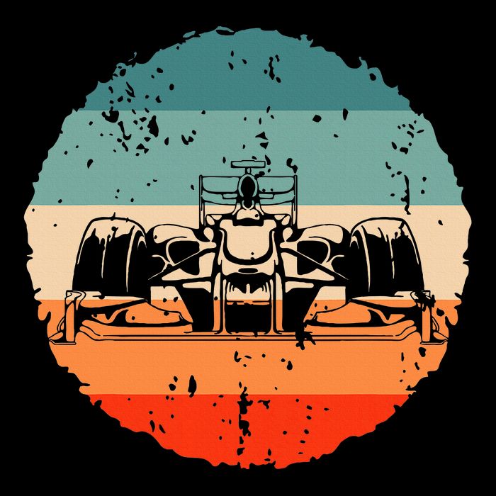 Retro Vintage Formula Racing Lovers Silhouette Race Car Fan Sweatshirt