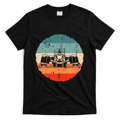 Retro Vintage Formula Racing Lovers Silhouette Race Car Fan T-Shirt