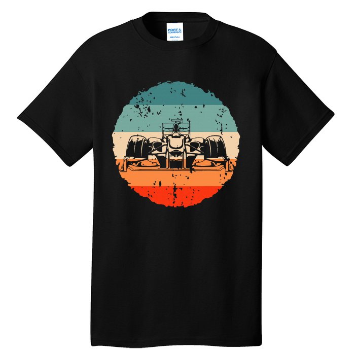 Retro Vintage Formula Racing Lovers Silhouette Race Car Fan Tall T-Shirt