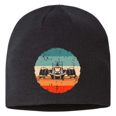 Retro Vintage Formula Racing Lovers Silhouette Race Car Fan Sustainable Beanie