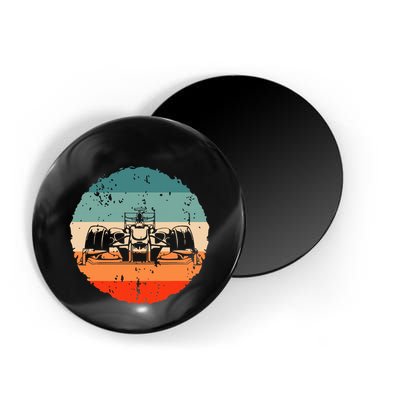 Retro Vintage Formula Racing Lovers Silhouette Race Car Fan Magnet