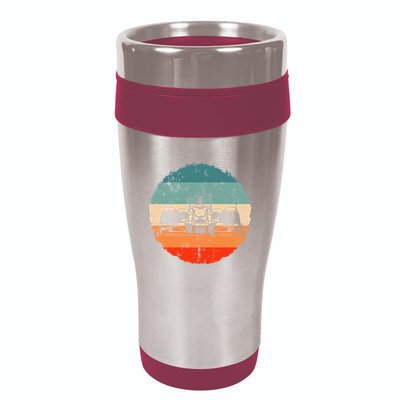 Retro Vintage Formula Racing Lovers Silhouette Race Car Fan 16oz Travel Tumbler