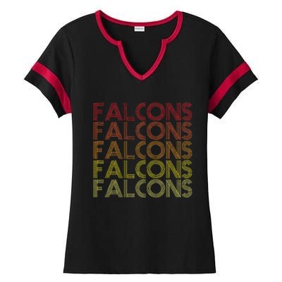 Retro Vintage Falcons Ladies Halftime Notch Neck Tee