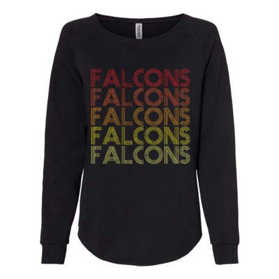 Retro Vintage Falcons Womens California Wash Sweatshirt