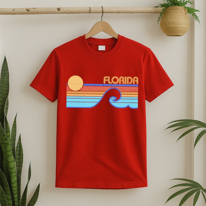 Retro Vintage Florida Sunset Wave T-Shirt