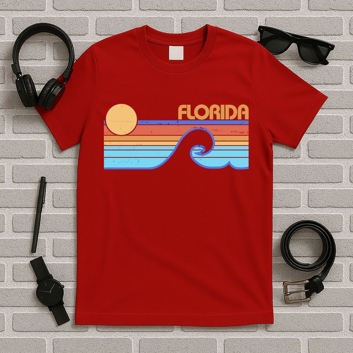 Retro Vintage Florida Sunset Wave T-Shirt