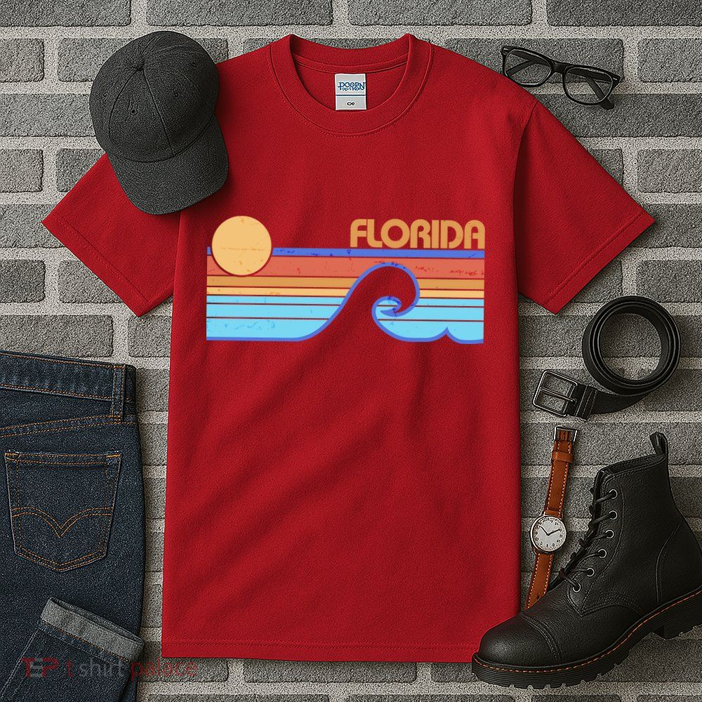 Retro Vintage Florida Sunset Wave Tall T-Shirt