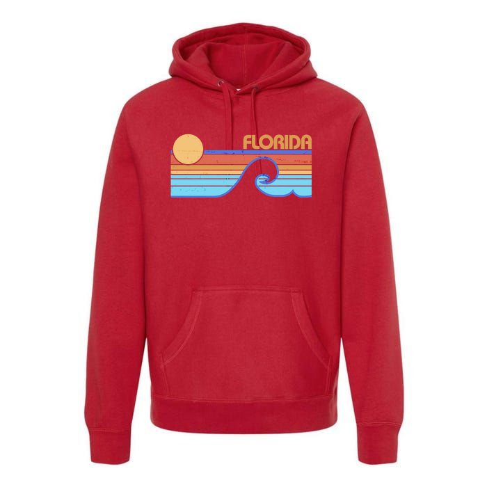 Retro Vintage Florida Sunset Wave Premium Hoodie