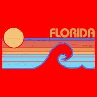 Retro Vintage Florida Sunset Wave Tie-Dye T-Shirt