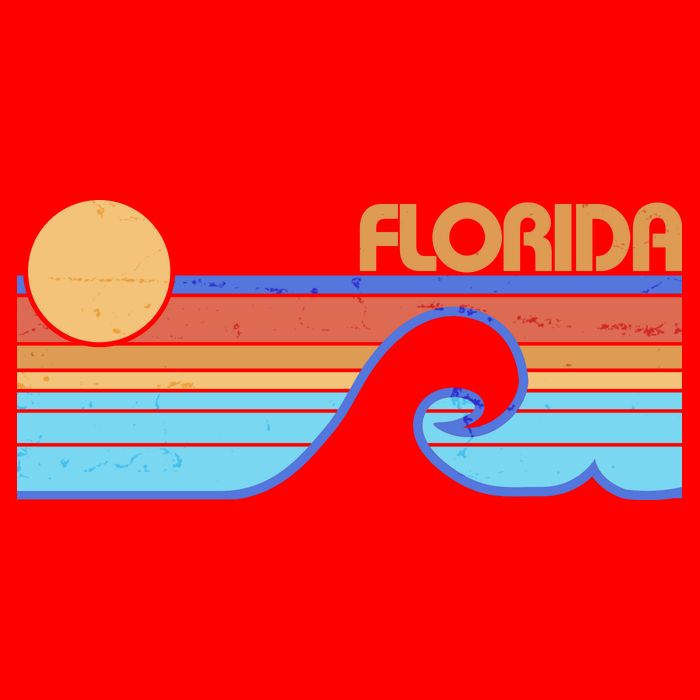 Retro Vintage Florida Sunset Wave Tie-Dye T-Shirt