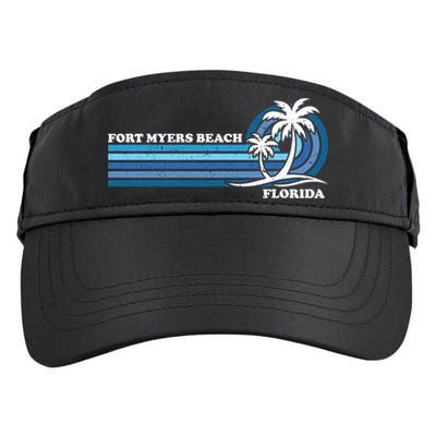 Retro Vintage Family Vacation Florida Fort Myers Beach Gift Adult Drive Performance Visor