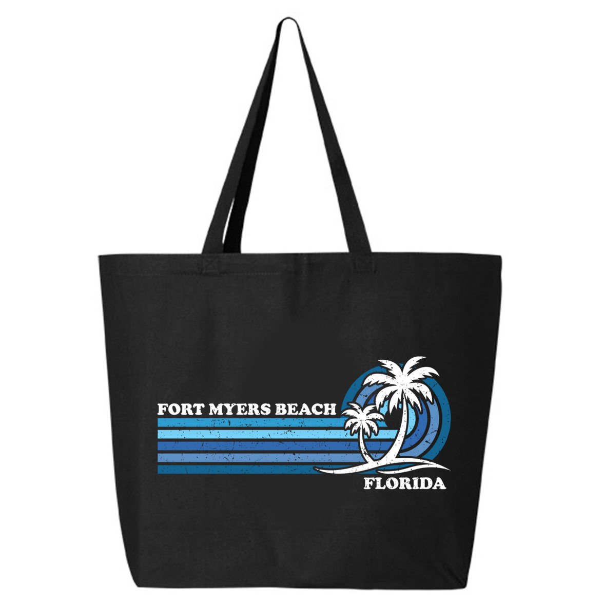 Retro Vintage Family Vacation Florida Fort Myers Beach Gift 25L Jumbo Tote