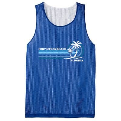 Retro Vintage Family Vacation Florida Fort Myers Beach Gift Mesh Reversible Basketball Jersey Tank