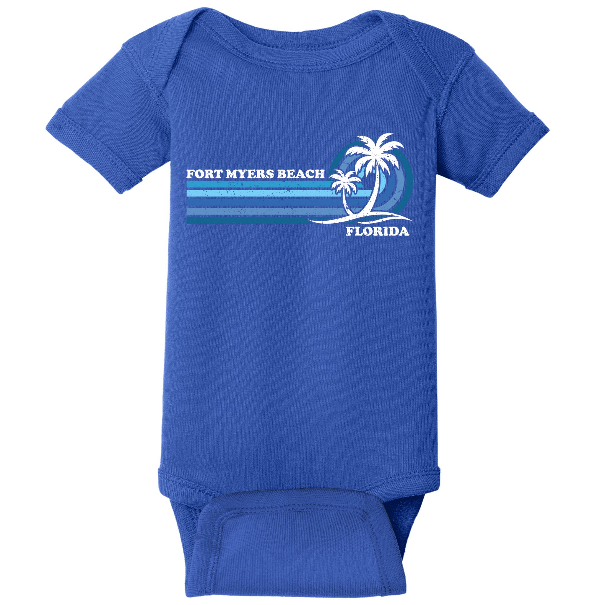 Retro Vintage Family Vacation Florida Fort Myers Beach Gift Baby Bodysuit