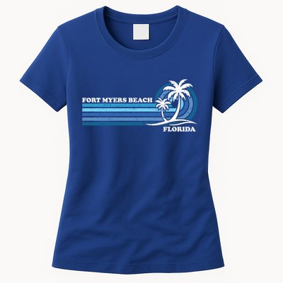 Retro Vintage Family Vacation Florida Fort Myers Beach Gift Womens T-Shirt