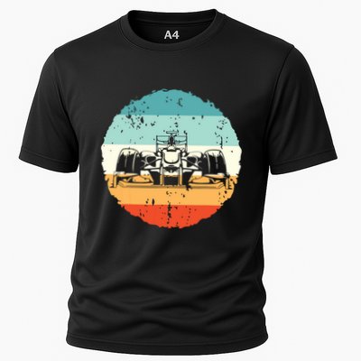 Retro Vintage Formula Racing Lovers Silhouette Race Car Fan Performance Shirt