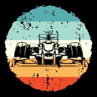 Retro Vintage Formula Racing Lovers Silhouette Race Car Fan Bag